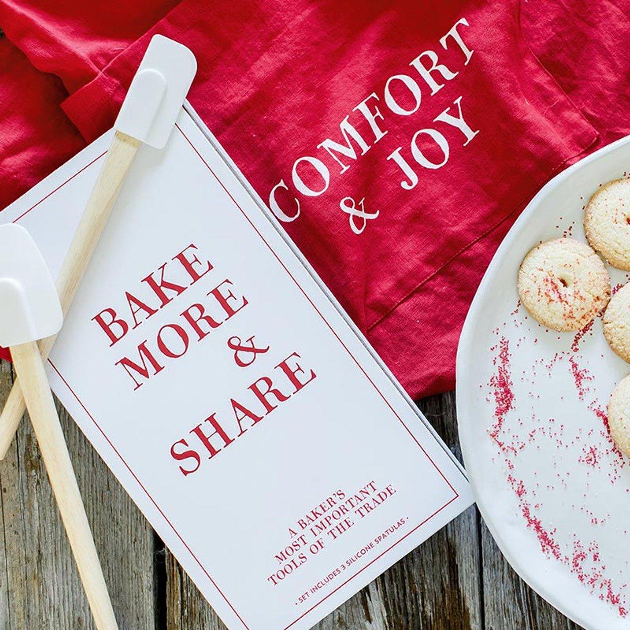Bake More & Share Baking Tools Book Style Box | 3 Piece Spatulas | Giftable by The Bullish Store - Vysn