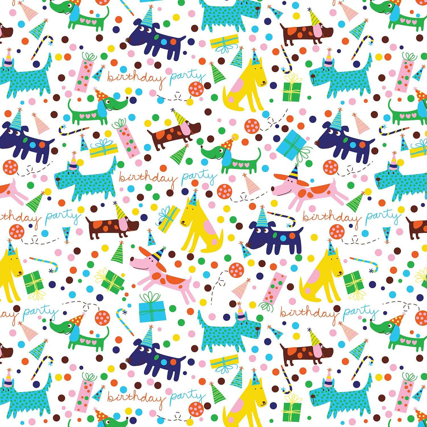 Barkday Dogs Birthday Gift Wrap by Present Paper - Vysn