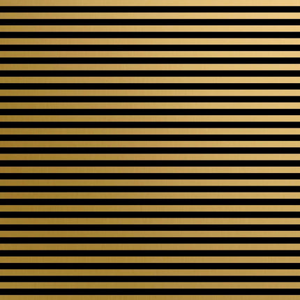 Black & Gold Stripes Gift Wrap by Present Paper - Vysn