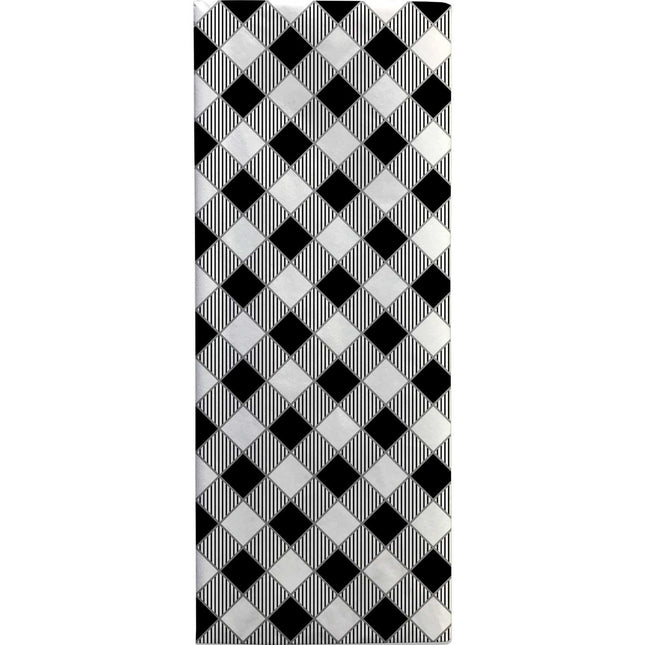 Black Gingham 20" x 30" Gift Tissue Paper by Present Paper - Vysn