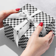 Black Gingham Gift Wrap by Present Paper - Vysn