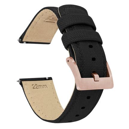 Black | Sailcloth Quick Release by Barton Watch Bands - Vysn
