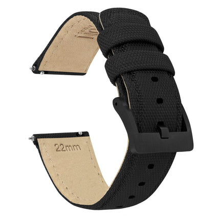 Black | Sailcloth Quick Release by Barton Watch Bands - Vysn