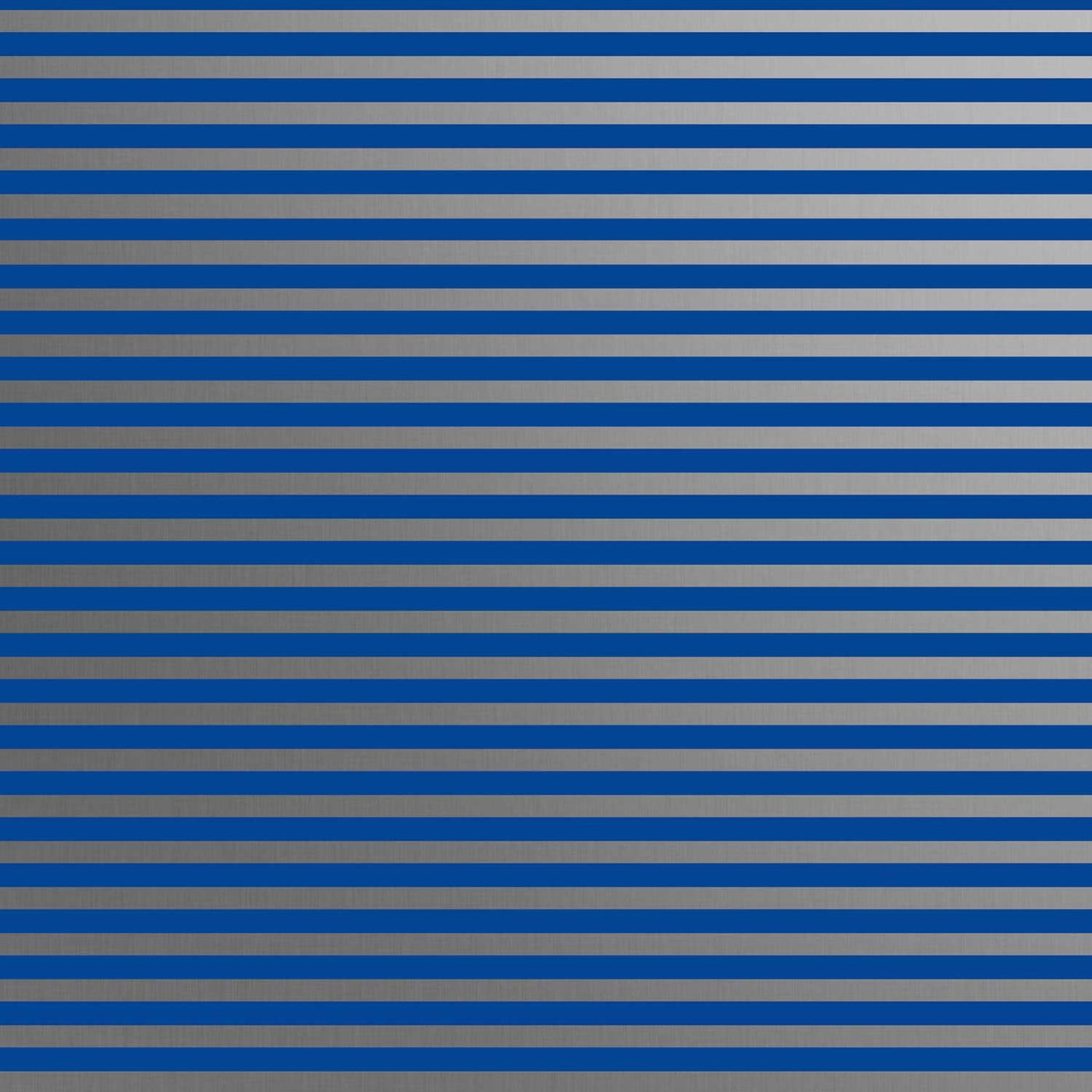 Blue Silver Stripe Hanukkah Gift Wrap by Present Paper - Vysn