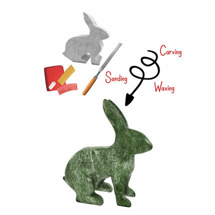 Bunny Soapstone Carving Kit: Safe and Fun DIY Craft for Kids and Adults by Brain Tree Games - Jigsaw Puzzles - Vysn