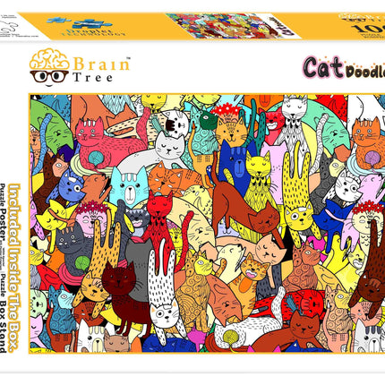 Cat doodle Jigsaw Puzzles 1000 Piece by Brain Tree Games - Jigsaw Puzzles - Vysn