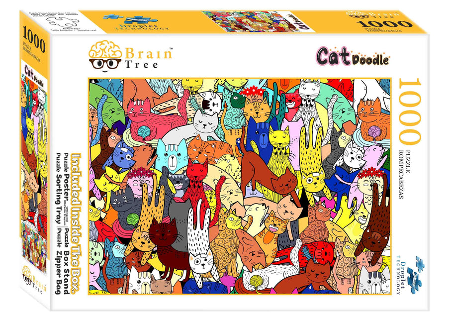 Cat doodle Jigsaw Puzzles 1000 Piece by Brain Tree Games - Jigsaw Puzzles - Vysn
