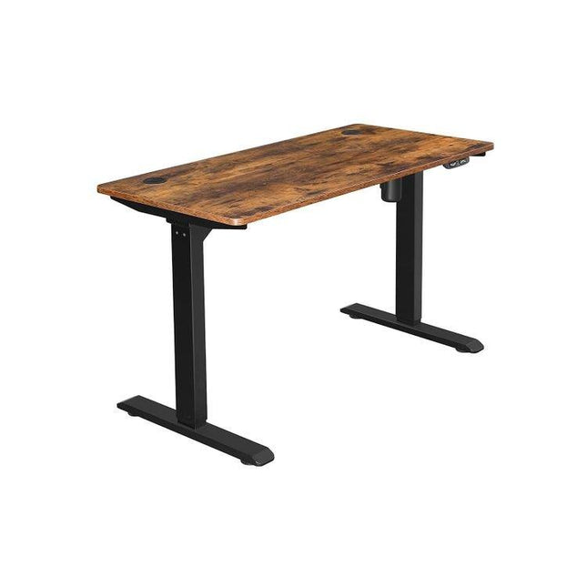 Cayna Electric Standing Desk Rustic by Plugsus Home Furniture - Vysn