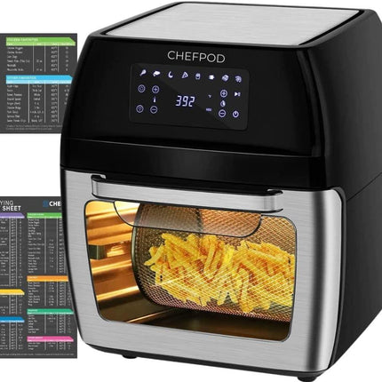 CHEFPod Pro - Air Fryer Oven Digital Touchscreen 13 QT Family Rotisserie Cooker by Drinkpod - Vysn