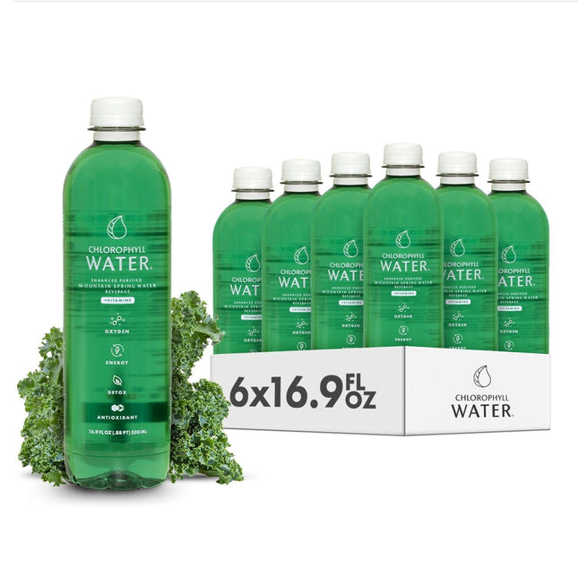 Chlorophyll Water® (Case of 6): Purified Mountain Spring Water with Essential Vitamins by Chlorophyll Water - Vysn