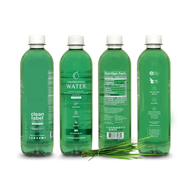 Chlorophyll Water® (Case of 6): Purified Mountain Spring Water with Essential Vitamins by Chlorophyll Water - Vysn