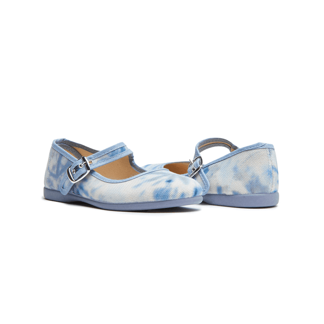 Classic Canvas Mary Janes in Tie Dye Blue by childrenchic - Vysn