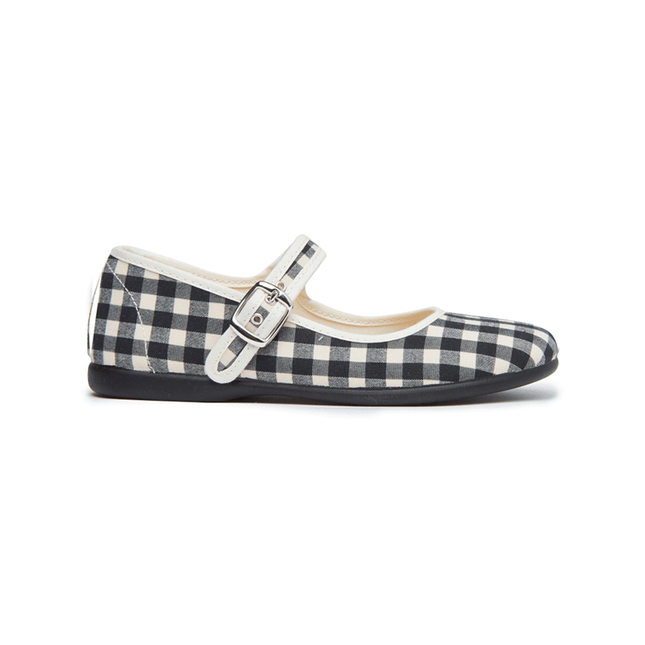 Classic Gingham Mary Janes in Black by childrenchic - Vysn