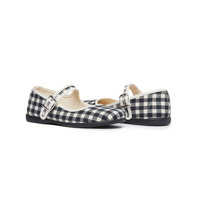 Classic Gingham Mary Janes in Black by childrenchic - Vysn