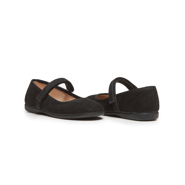 Classic Suede Mary Janes in Black by childrenchic - Vysn