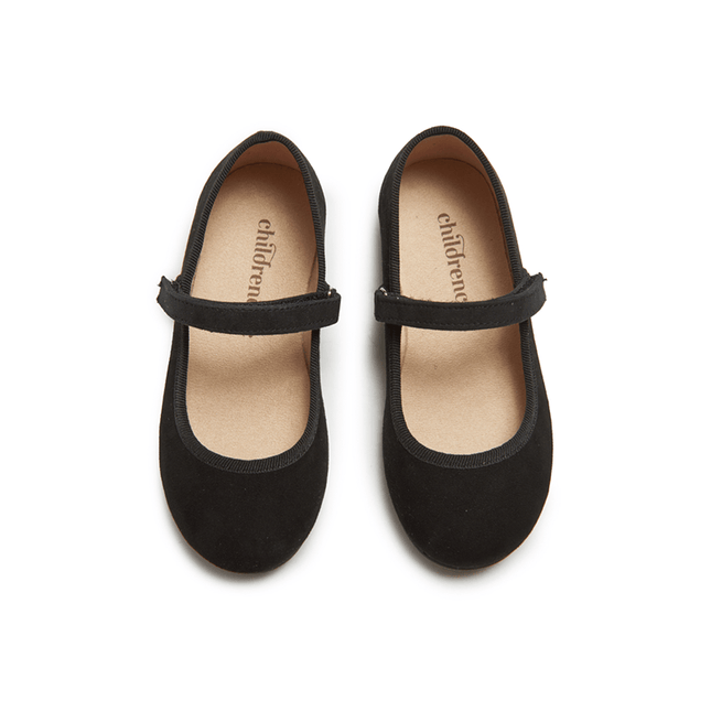Classic Suede Mary Janes in Black by childrenchic - Vysn