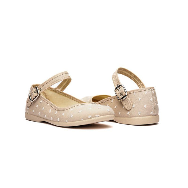 Classic Swiss-Dot Mary Janes in Camel by childrenchic - Vysn