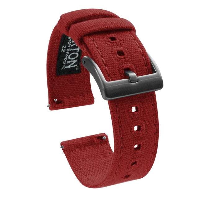 Crimson Red | Crafted Canvas by Barton Watch Bands - Vysn