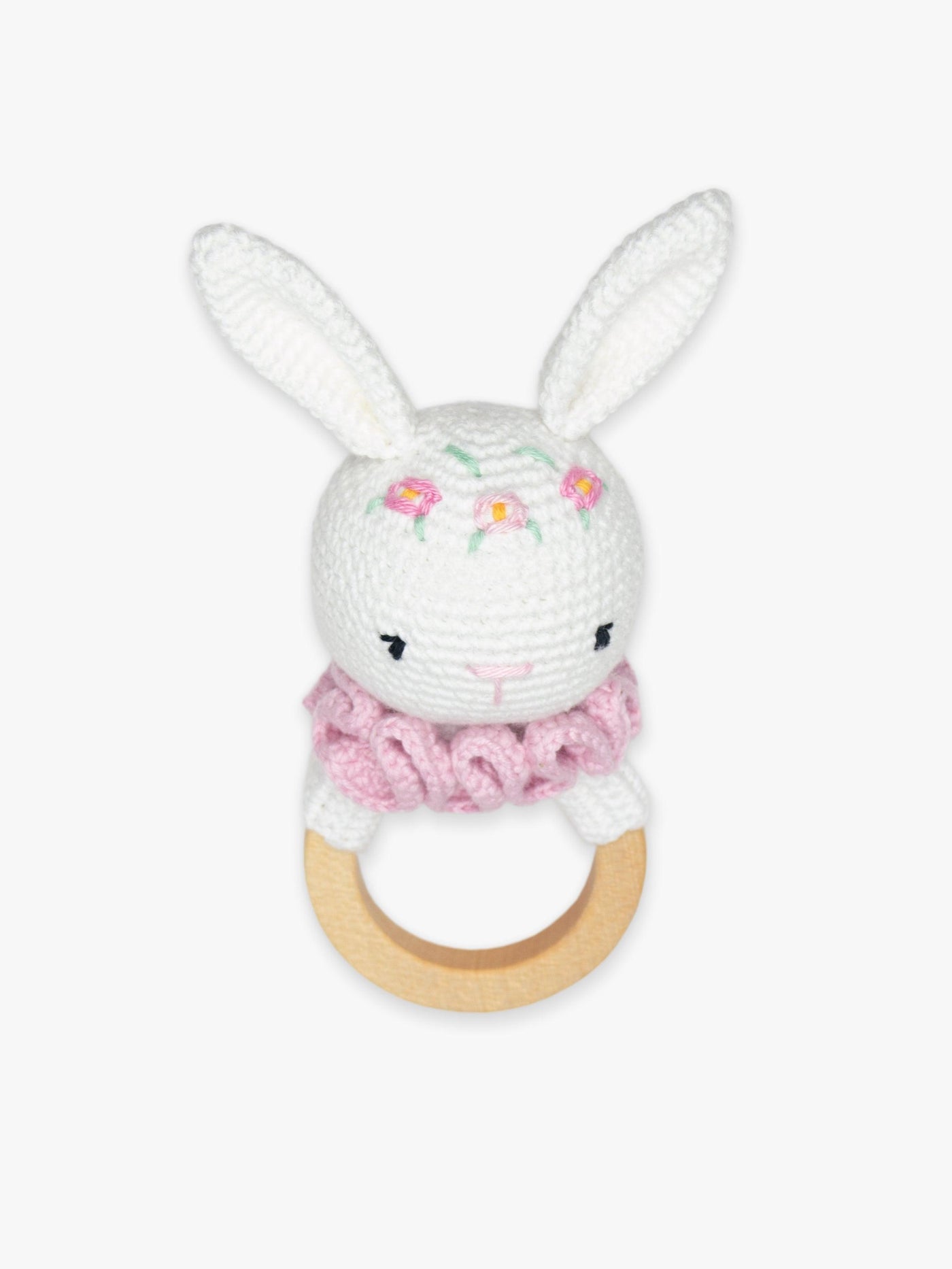 Crochet Rattle / Elina the bunny (teether style) by Little Moy - Vysn