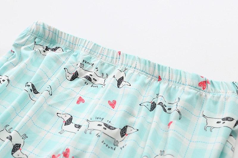 Cute Dachshund Printed Summer Pajama Set for Women by Dach Everywhere - Vysn