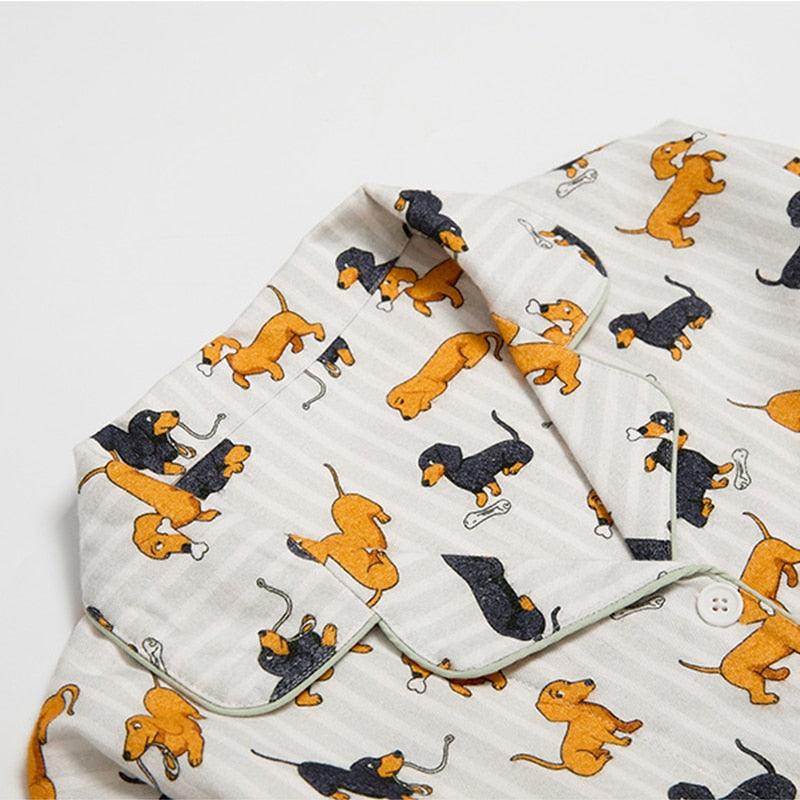Dachshund Print Pajama Sets For Men and Women by Dach Everywhere - Vysn