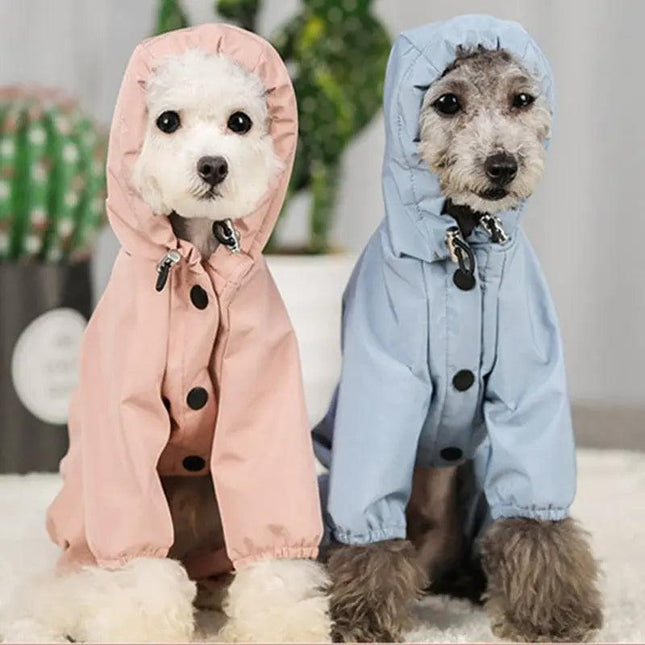 Dog Raincoat w/ Hood - Dog & Cat Apparel by GROOMY - Vysn