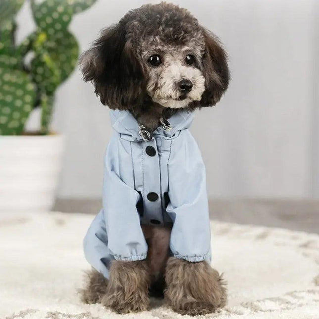 Dog Raincoat w/ Hood - Dog & Cat Apparel by GROOMY - Vysn