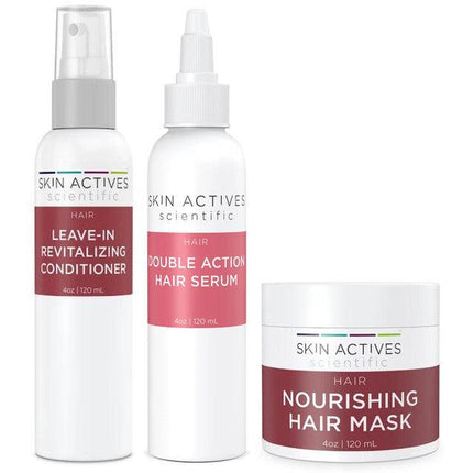 Double Action Hair Serum & Revitalizing Conditioner w/ Nourishing 4oz Hair Mask Set - VYSN
