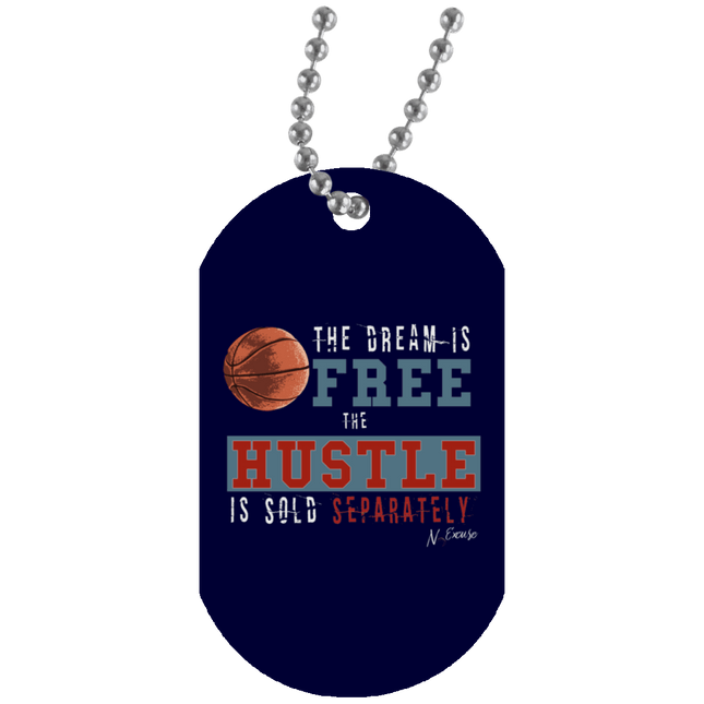 Dream Hustle Girls Basketball Dog Tag by NoExcuse Apparel - Vysn