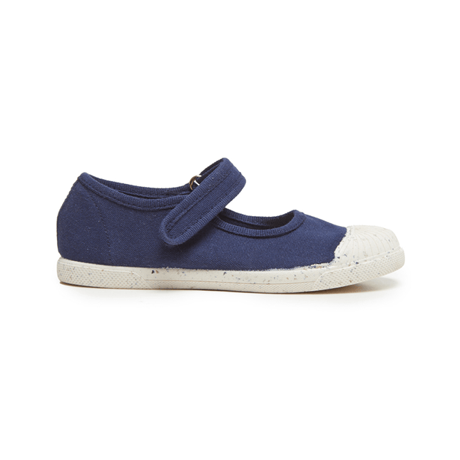 ECO-friendly Canvas Mary Jane Sneakers in Navy by childrenchic - Vysn