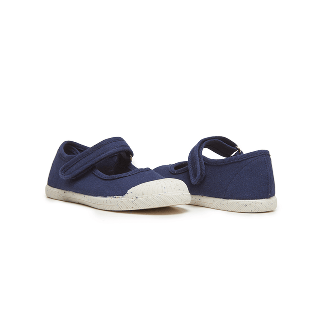 ECO-friendly Canvas Mary Jane Sneakers in Navy by childrenchic - Vysn