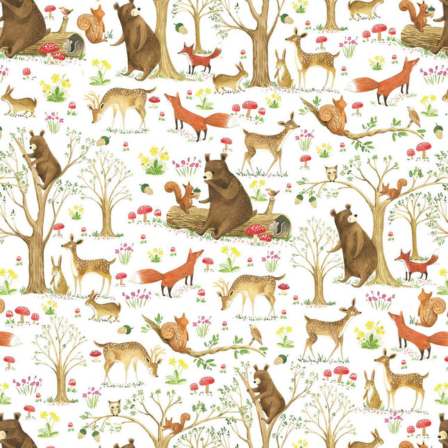 Fairytale Forest Bears Baby Gift Wrap by Present Paper - Vysn