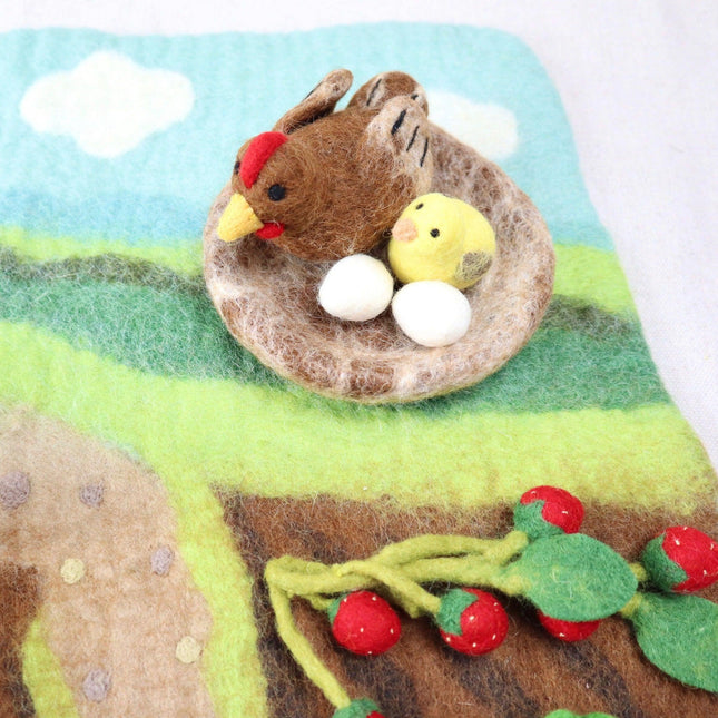 Felt Hen and Chick Set by Play Planet - Vysn