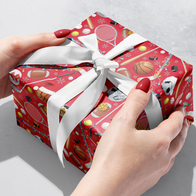 Festive Sports Christmas Gift Wrap by Present Paper - Vysn