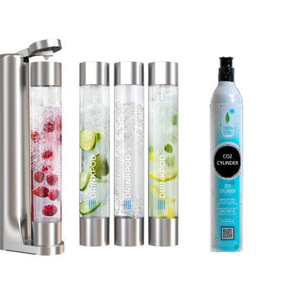 FIZZPod 1+ Soda Maker + CO₂ Cylinder (1-pack) by Drinkpod - Vysn