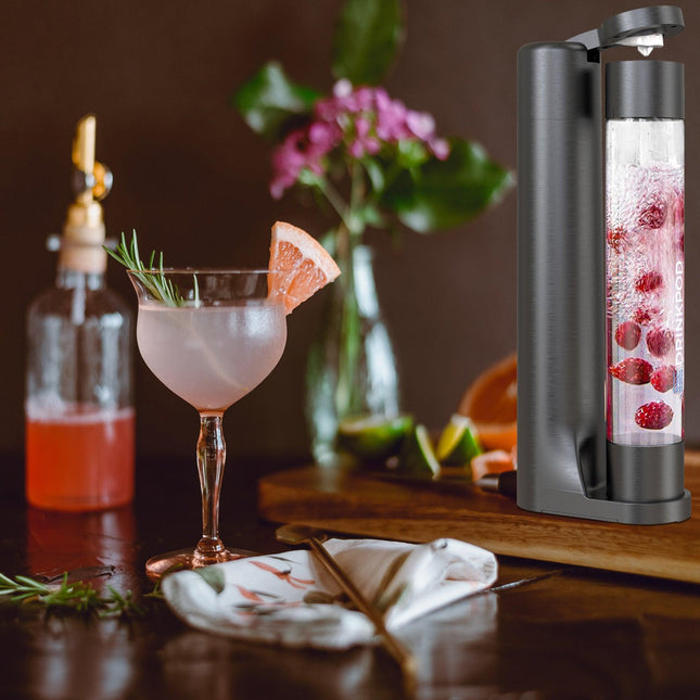 FIZZPod 1+ Soda Maker + Stur Water Flavor Enhancemer Pack by Drinkpod - Vysn