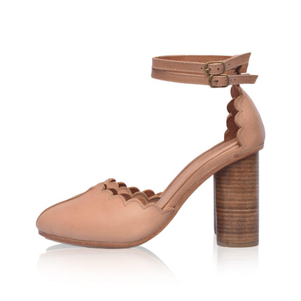 Flamingo Leather Heels by ELF - Vysn