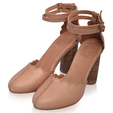 Flamingo Leather Heels by ELF - Vysn