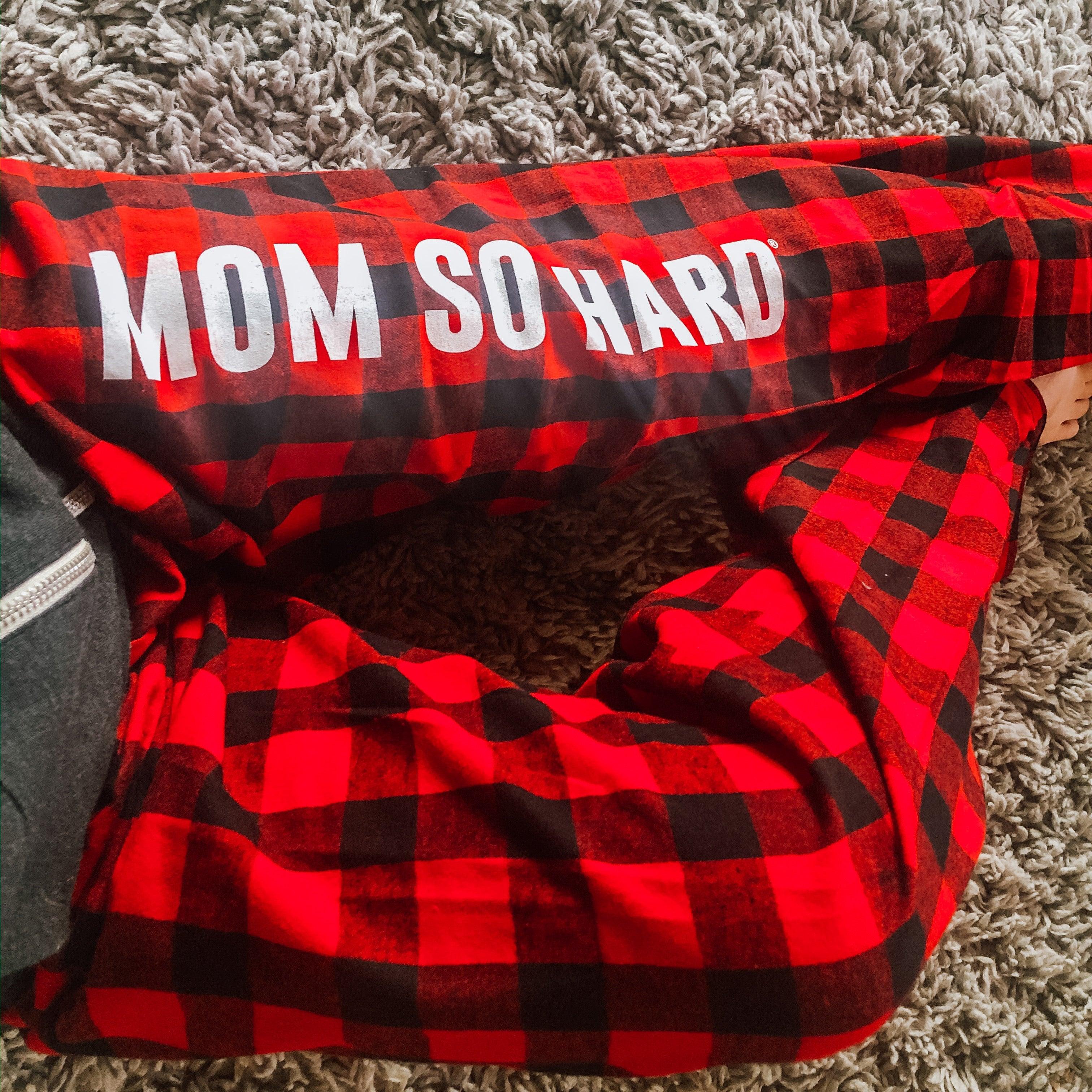 Flannel Mom So Hard Pajama Pants - Buffalo Plaid by Sweetees - Vysn