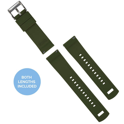 Fossil Gen 5 | Elite Silicone | Black Top / Army Green Bottom by Barton Watch Bands - Vysn