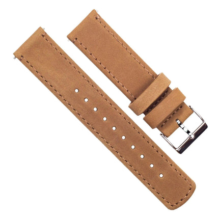 Fossil Gen 5 | Gingerbread Brown Leather & Stitching by Barton Watch Bands - Vysn