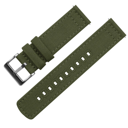 Fossil Q | Army Green Canvas by Barton Watch Bands - Vysn