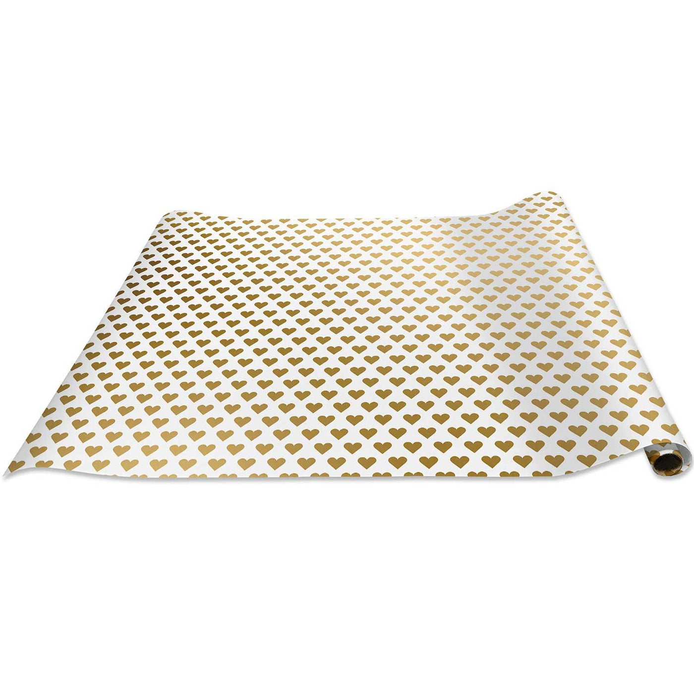 Gold Hearts Wedding Gift Wrap by Present Paper - Vysn