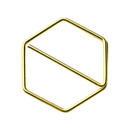 Gold Hexagon Paper Clips - 20 pcs by Soothi - Vysn