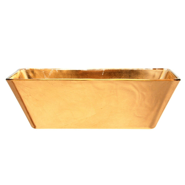 Greek Gold Gilded 13" Rectangular Bowl by Blak Hom - Vysn