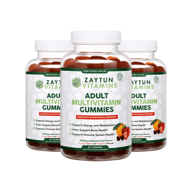 Halal Adult Multivitamin Gummies (3Pack) by Zaytun Vitamins - Vysn