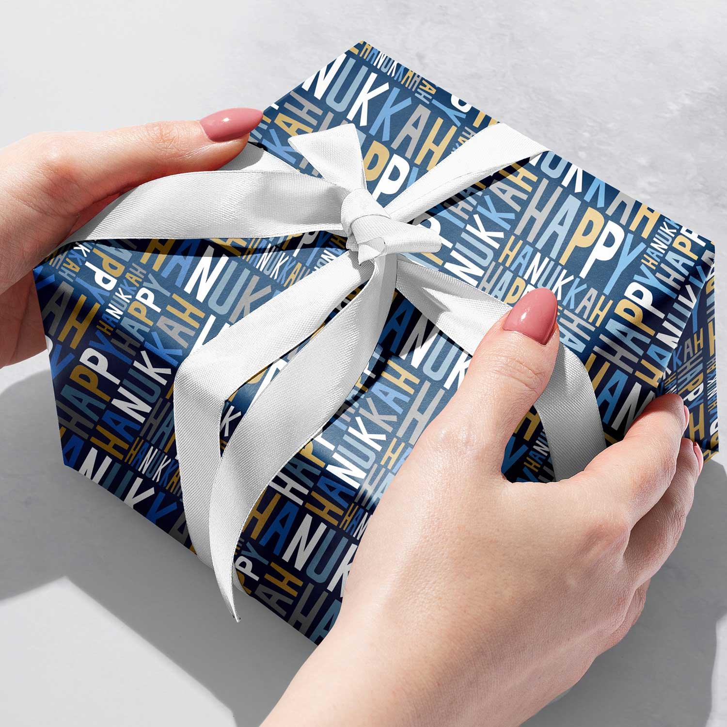 Hanukkah Greetings Gift Wrap by Present Paper - Vysn