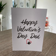 Happy Valentines Dad OR Mum Pet Dog Cat Valentines Day Funny Humorous Hammered Card & Envelope by WinsterCreations™ Official Store - Vysn