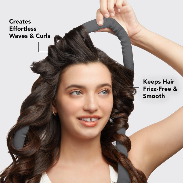 Heatless Hair Curler in Satin - Charcoal by KITSCH - Vysn