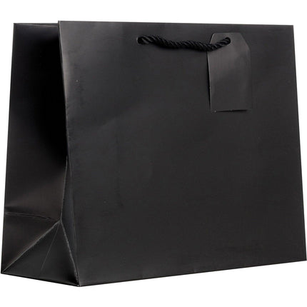 Heavyweight Solid Color Large Gift Bags, Matte Black by Present Paper - Vysn